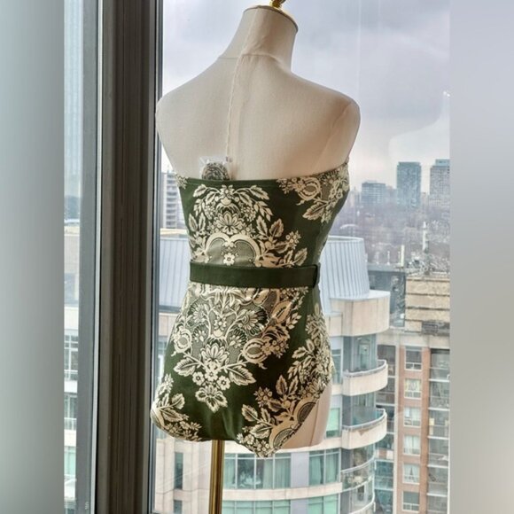 🆕 ZIMMERMANN 🧿 NWT Paisley Bandeau 1PC Swim Suit, Khaki Cream - Sz 2 US 6 - Picture 9 of 16